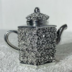 5/$35 Moda Argenti Silver Coated Decorative Hexagonal Teapot